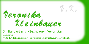 veronika kleinbauer business card